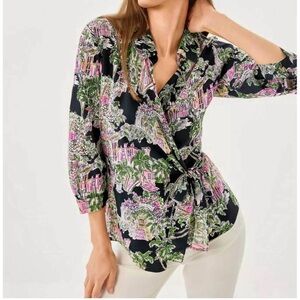 LILLY PULITZER casia tunic in onyx pb anniversary toile